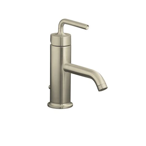 Kohler Purist Vibrant Brushed Nickel Single Hole 1 Handle Watersense Bathroom Sink Faucet With