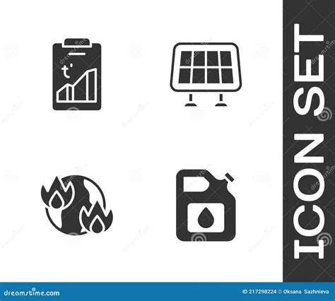 Koolstofhouder Instellen Voor Het Pictogram Van Het Paneel Voor Brand