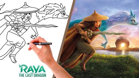 How To Draw Raya And Sisu From Raya And The Last Dragon Step By Step Youtube