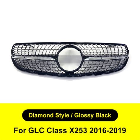 Front Bumper W X Diamond Grille For Mercede Glc W X