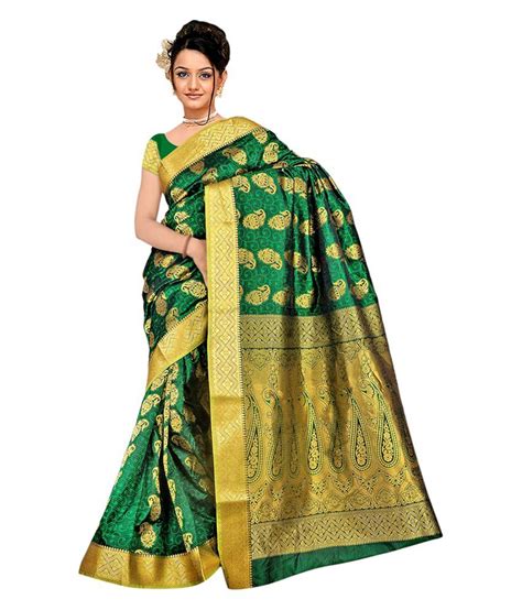 Varkala Silk Sarees Green Kanchipuram Art Silk Saree Buy Varkala Silk