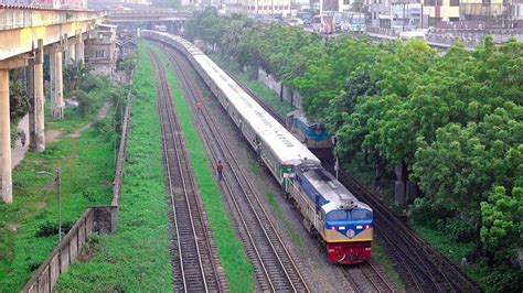 Turna Express Train Arriving At Dhaka Railway Station Bangladesh