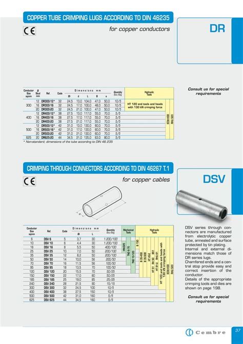 Cembre Cable Crimps Connectors Splices Glands And Tools Pdf