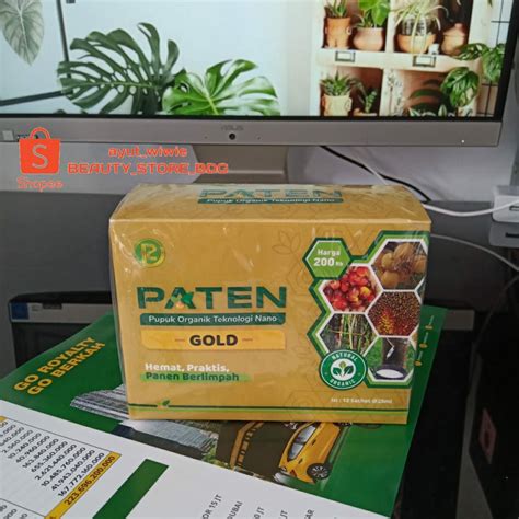 Jual Pupuk Organik Pupuk Sawit Pupuk Paten Gold 1 Box Isi 12 Sachet