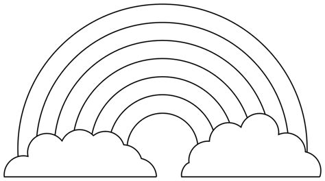 Duha Omalovánka K Vytisknutí Obrázek K Tisku Zdarma