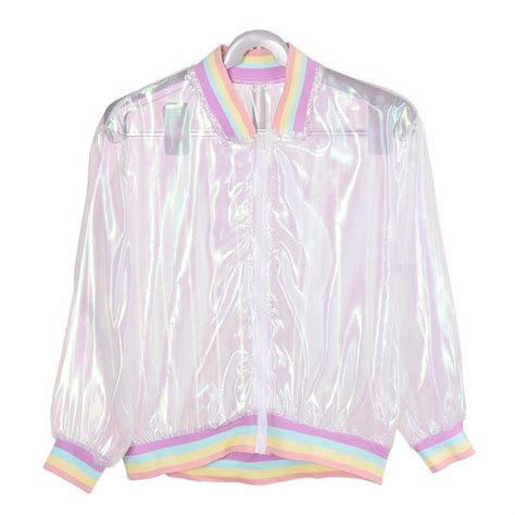 Rainbow Hologram Jacket Sugar And Cotton