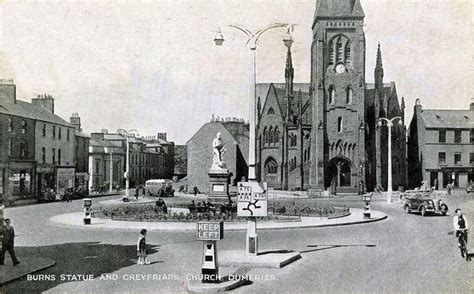 Burns Statue And Greyfriars Church Dumfries 1940s Dumfries Old