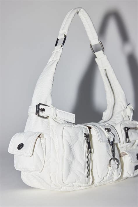 Silence + Noise Emily Washed Faux Leather Zippered Shoulder Bag | Urban