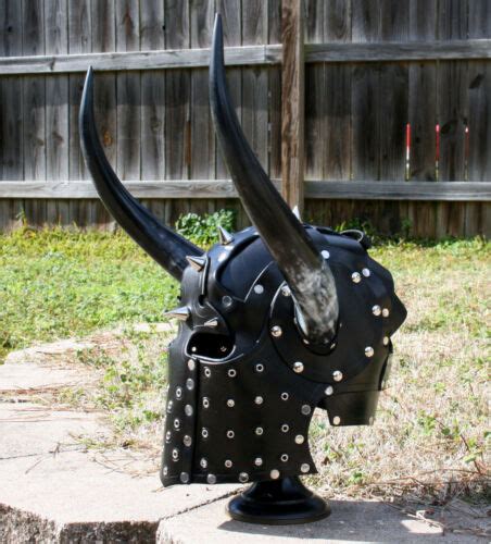 RTS Black Horned Leather Helmet Fantasy Armor SCA LARP Helm Viking