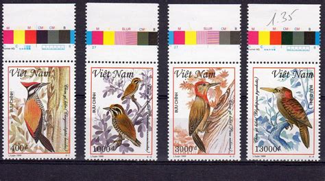 Viet Nam 1999 Birds Woodpeckers 4 Set Mnh Sc 2898 2901 Asia