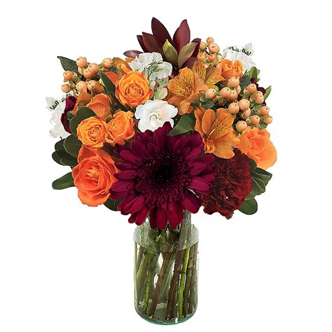 Chilly Day Fall Arrangement With Vase Globalrose