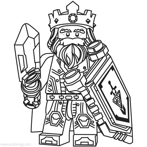 lego nexo knights coloring pages king halbert xcoloringscom