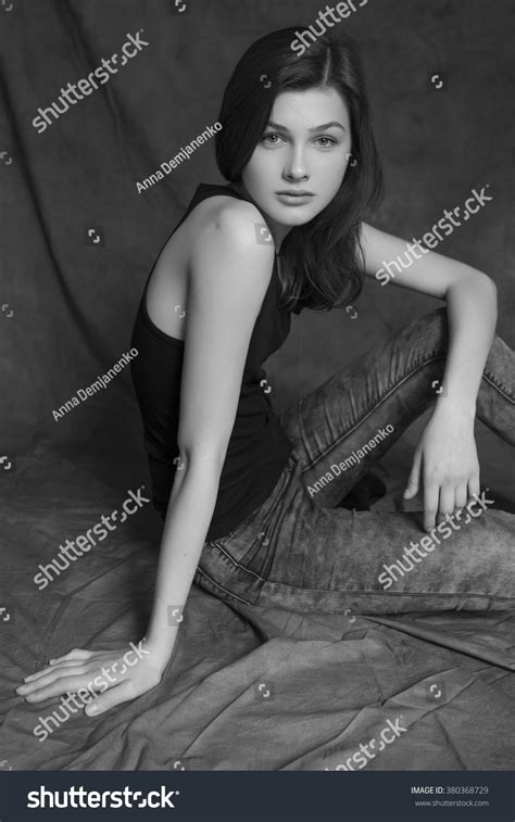 Brunette Sexy Fashion Model Long Hair Stock Photo Shutterstock