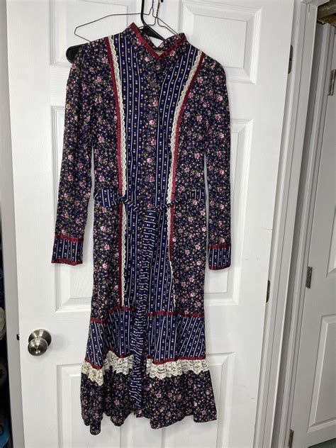 Vintage Gunne Sax Floral Boho Prairie Cottagecore Lon Gem