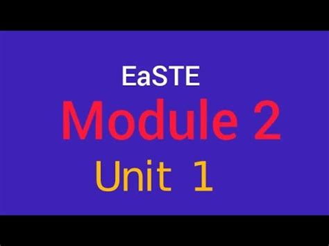 Module Unit Easte Training Qaed App Youtube