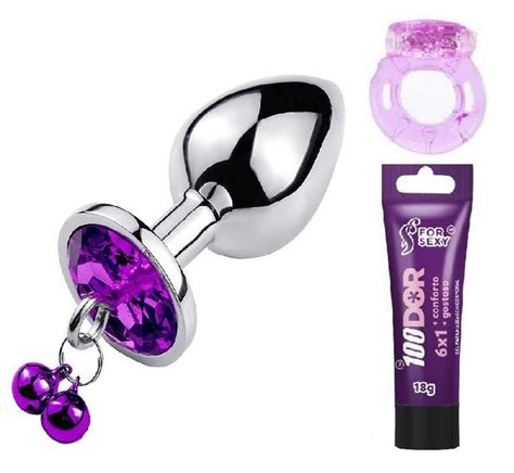 Kit plug anal sino anel peniano vibro dor bisnaga g Kanka Acessórios para