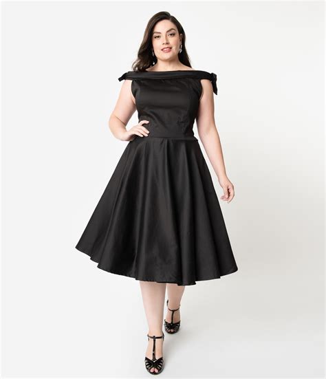 1950s Plus Size Dresses Swing Dresses