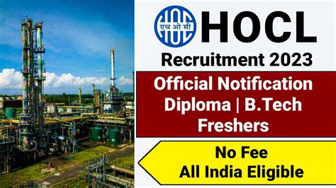 HOCL PSU Recruitment 2023 Fresher HOCL Vacancy 2023 Hindustan Organic