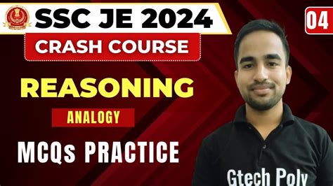 Reasoning Ssc Je 2024 Crash Course Lecture 4 Jeet Batch By Sachin Sir Youtube