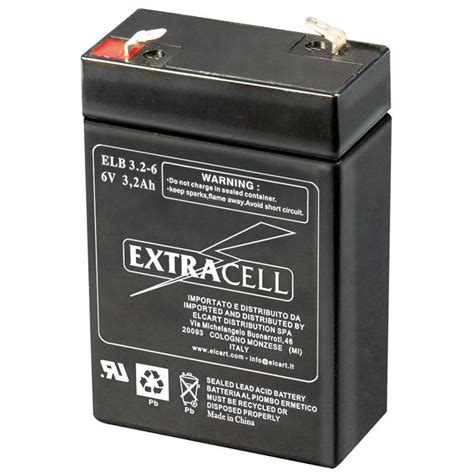 Batteria Al Piombo Ricaricabile V Ah Extracell Elcart