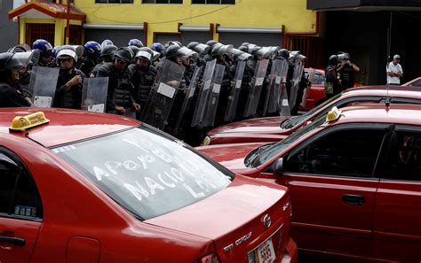 Taxi Drivers Clash With Police In Costa Rica Protest Against Uber