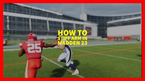 How To Stiff Arm In Madden 23 XBOX PLAYSTATION PC YouTube