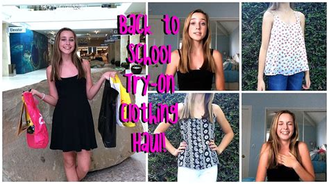 Back To School Try On Clothing Haul Charlotte Russe Forever 21 Qrew