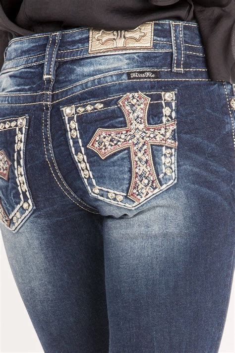 Cross Over To The Embellished Denim Side This Pair Of Denim Is Styled