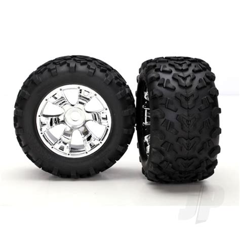 Traxxas Tyres And Wheels Assembled Glued Maxx Tyres 63in Outer