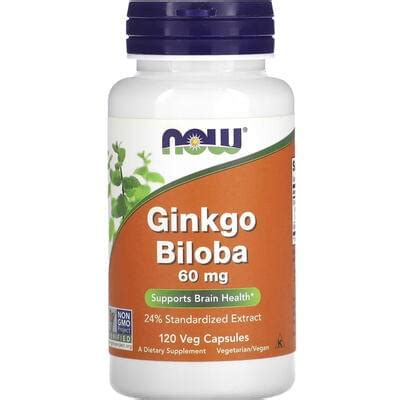 Гинкго Билоба NOW (Нау) Ginkgo Biloba 60 mg капсулы по 60 мг ...