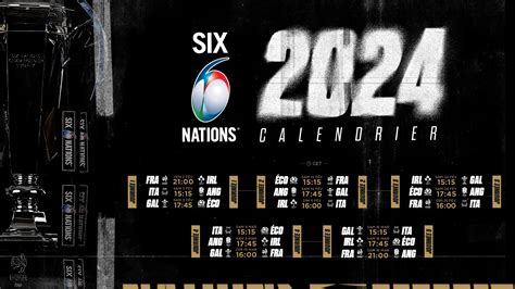 Le Calendrier Pour Le Tournoi Des Six Nations 2024 Dévoilé Six