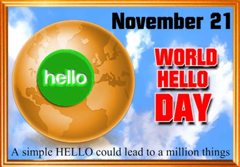 A World Hello Day Card. Free World Hello Day eCards, Greeting Cards ...