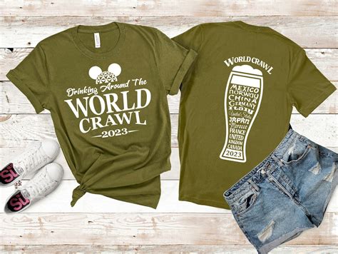 Drinking World Crawl 2023 Shirt, Drinking Around the World Shirt ...