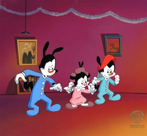 Animaniacs Original Production Cel Yakko Wakko And Dot Animaniacs