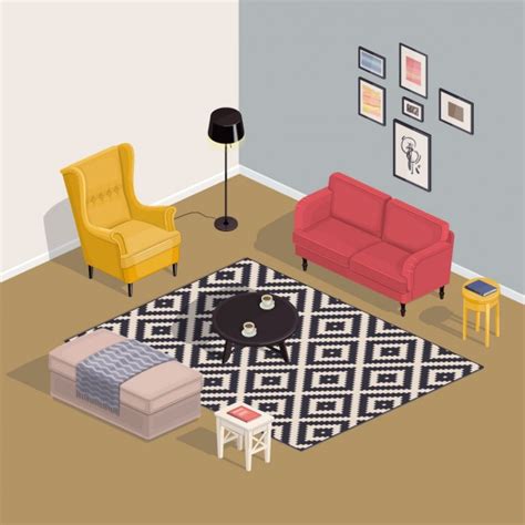 Isometric Room Vector At Vectorified Collection Of Isometric Room