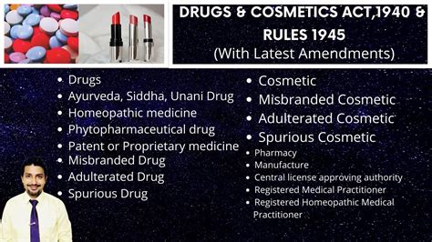 Drugs And Cosmetics Act 1940 And Rules 1945 D C Act With Latest