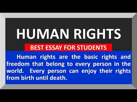 Essay On Human Rights In English Speech On Human Rights Day Few