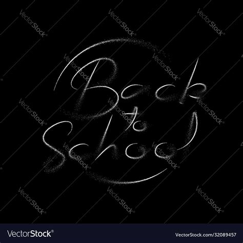 Back To School Calligraphic Modern Font Style Vector Image