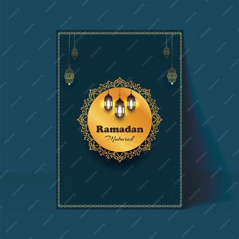 Premium Vector Free Vector Realistic Ramadan Kareem Flyer Design Template