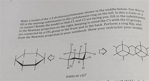 Make A Model Of The 1 3 Dichlorocyclohexane Shown In Chegg