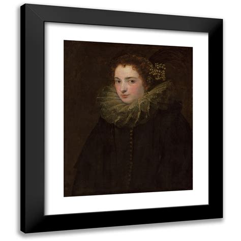 Anthony Van Dyck X Black Modern Framed Museum Art Print Titled A