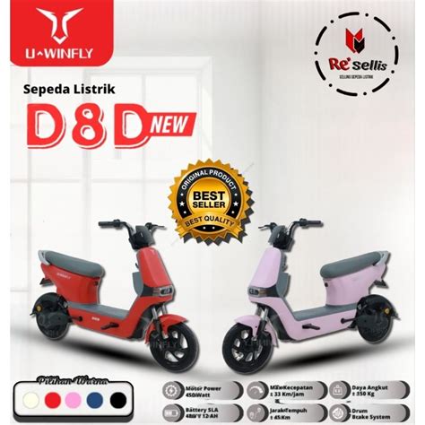 Jual SEPEDA LISTRIK UWINFLY D8D DINAMO 400W KEYLESS REMOTE