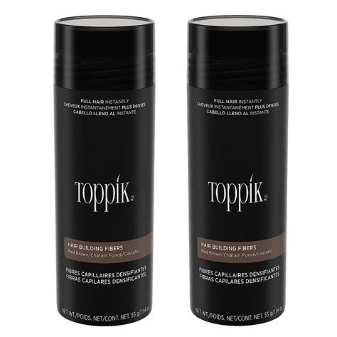 Toppik Hair Building Fibers Medium Brown 55g 1 94 Oz Pack Of 2