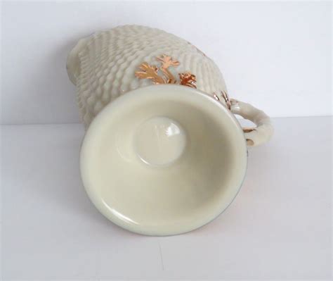 Northwood Custard Glass Argonaut Shell Pitcher Ebay