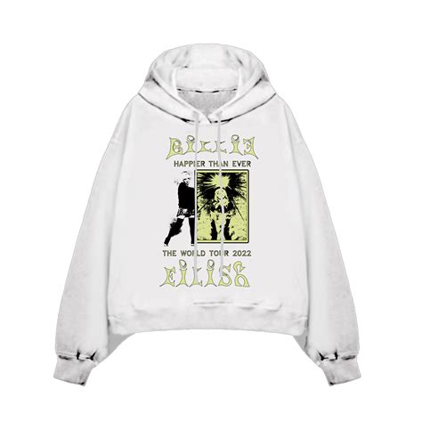 Look Away Off White Tour Hoodie Official Billie Eilish Online Store