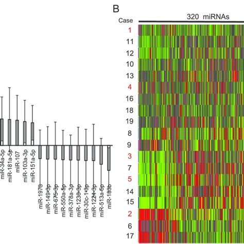 Expression Of MiRNAs In ESCC A Twenty MiRNAs That Were Expressed In