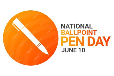 Premium Vector National Ballpoint Pen Day Vector Illustration