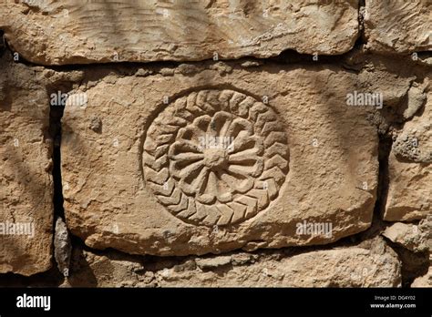 Lalish, Yazidi Holy city in North Iraq - Engraved symbol of the sun and ...