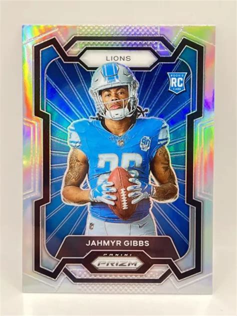 Panini Prizm Jahmyr Gibbs Silver Rookie Variation Detroit Lions