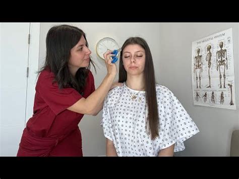 ASMR Cranial Nerve Exam Full Body Medical Assessment Face Scalp